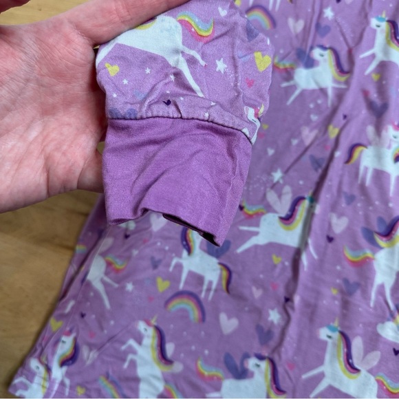 Little Sleepies Purple Sienna’s Unicorns Girls Long Sleeve Pajama Top size 10 - Picture 3 of 4